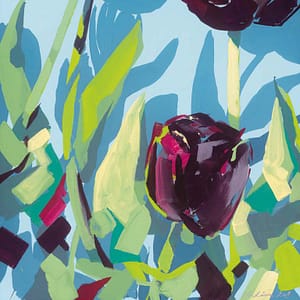 LÃ¼ers, Daniela - Dunkle Tulpen mit blauem Schatten 2