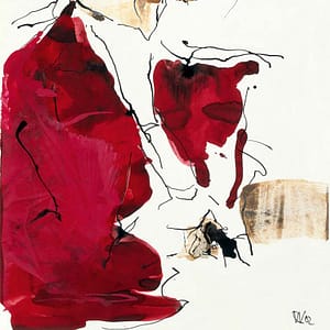 VÃ¶lker, Karin - Sitzende im roten Kleid