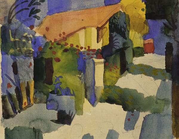 Macke, August - Haus im Garten